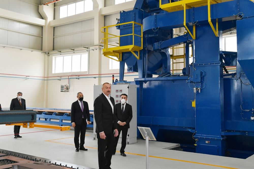 Президент Ильхам Алиев принял участие в открытии Гаджигабульского промышленного квартала (ФОТО)