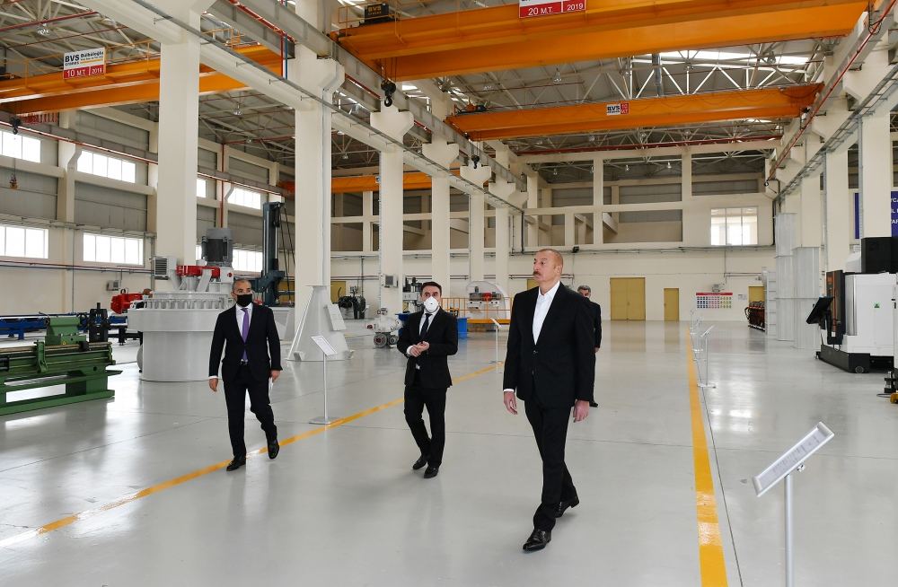 Президент Ильхам Алиев принял участие в открытии Гаджигабульского промышленного квартала (ФОТО)