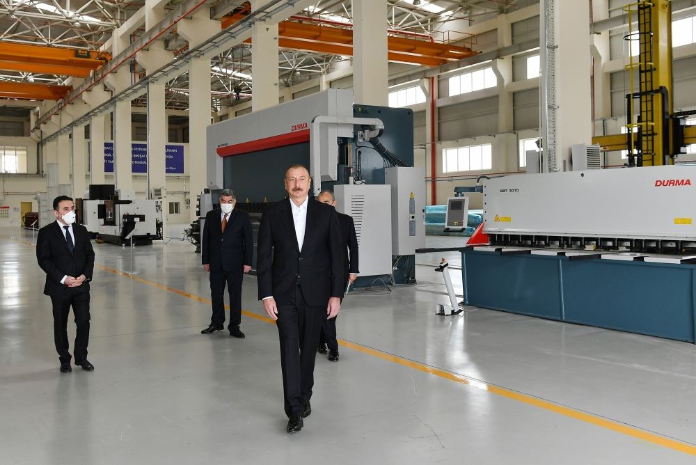 Президент Ильхам Алиев принял участие в открытии Гаджигабульского промышленного квартала (ФОТО)