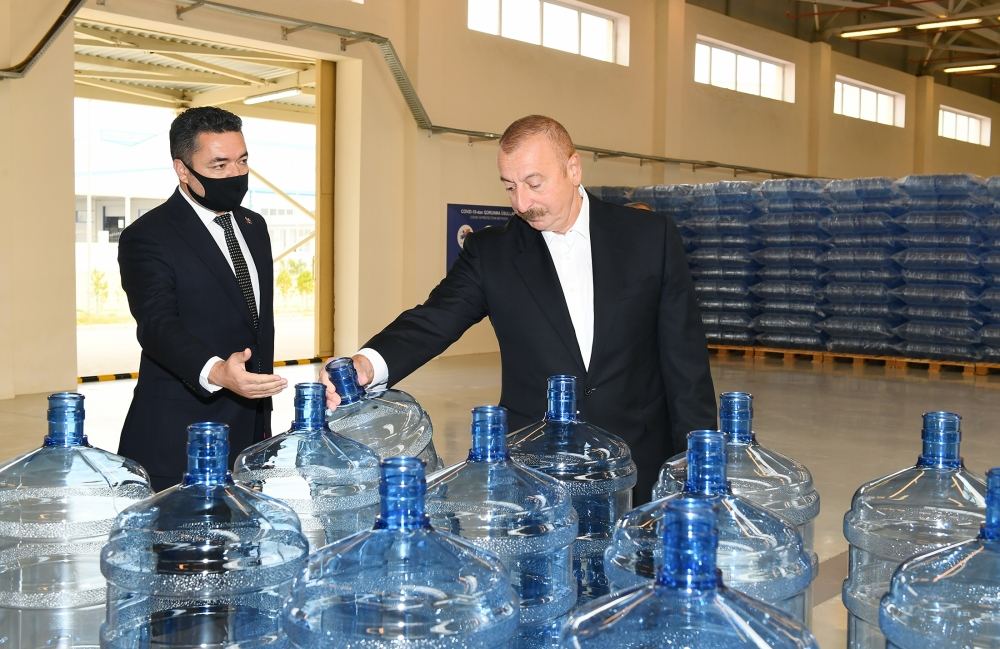 Президент Ильхам Алиев принял участие в открытии Гаджигабульского промышленного квартала (ФОТО)