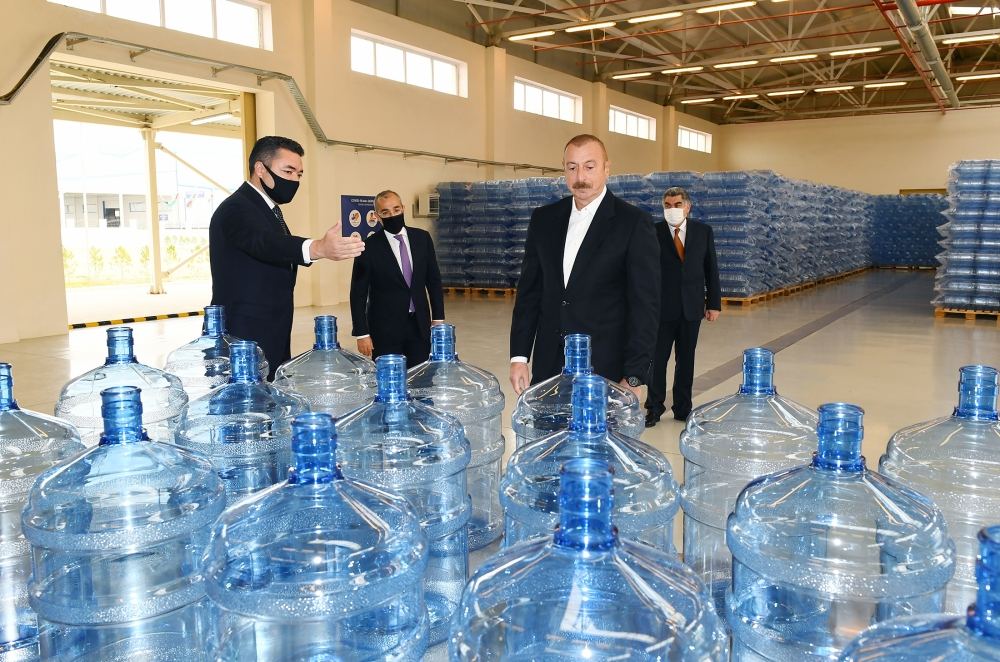 Президент Ильхам Алиев принял участие в открытии Гаджигабульского промышленного квартала (ФОТО)