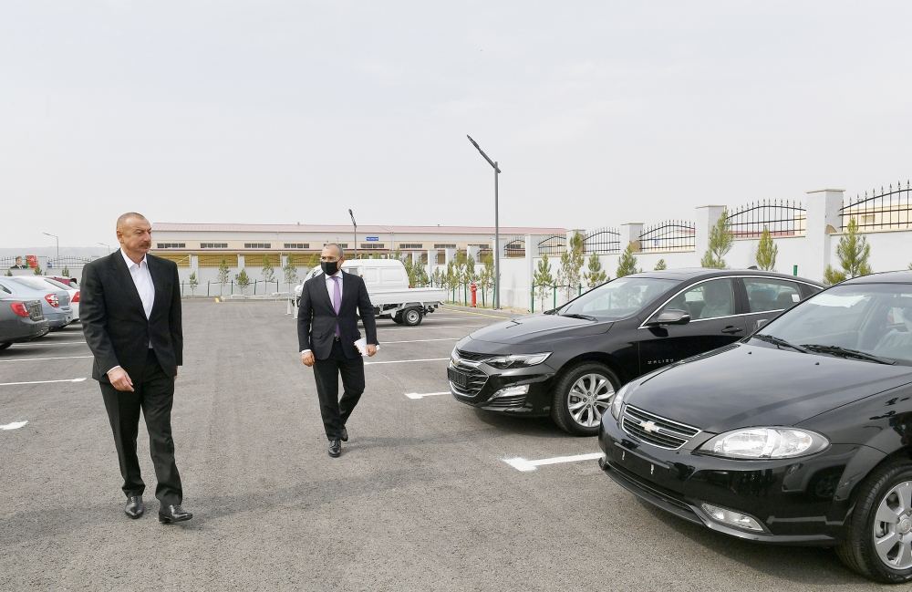 Президент Ильхам Алиев принял участие в открытии Гаджигабульского промышленного квартала (ФОТО)