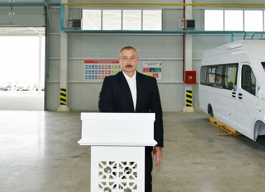 Президент Ильхам Алиев принял участие в открытии Гаджигабульского промышленного квартала (ФОТО)