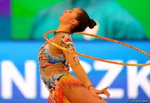 В Баку стартовал первый день соревнований Кубка мира по художественной гимнастике (ФОТО)