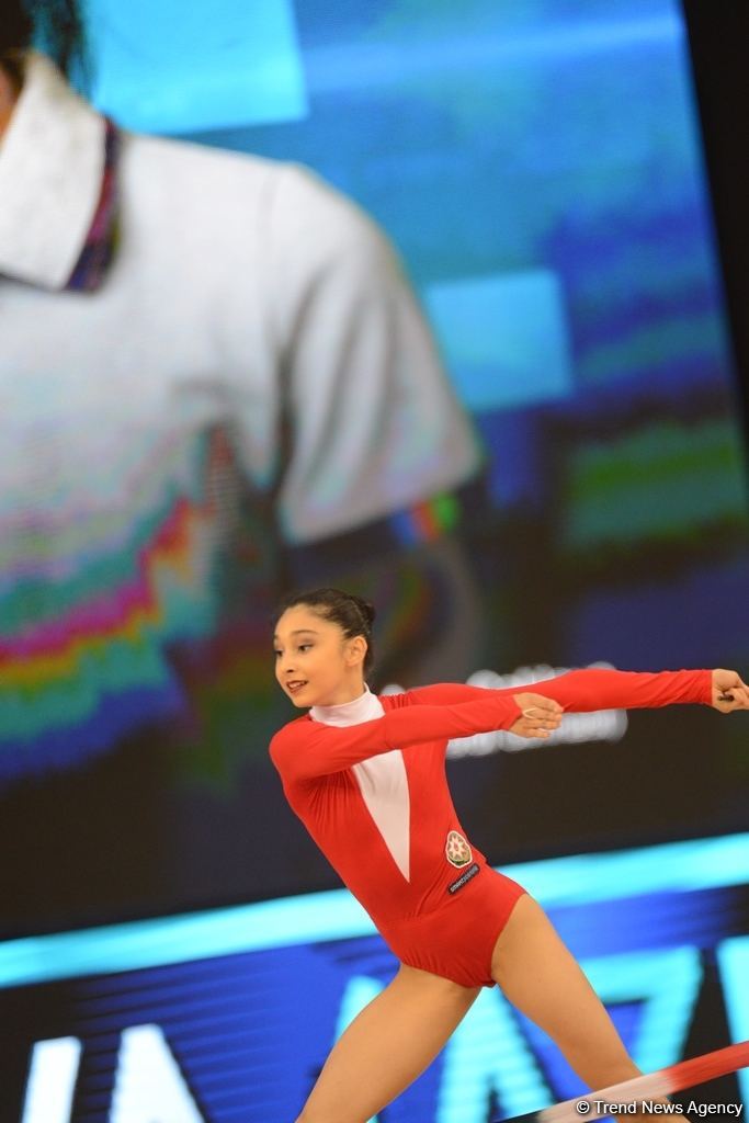 Кубок мира в Баку: результаты выступлений азербайджанских гимнасток в упражнениях с булавами и лентой (ФОТО)