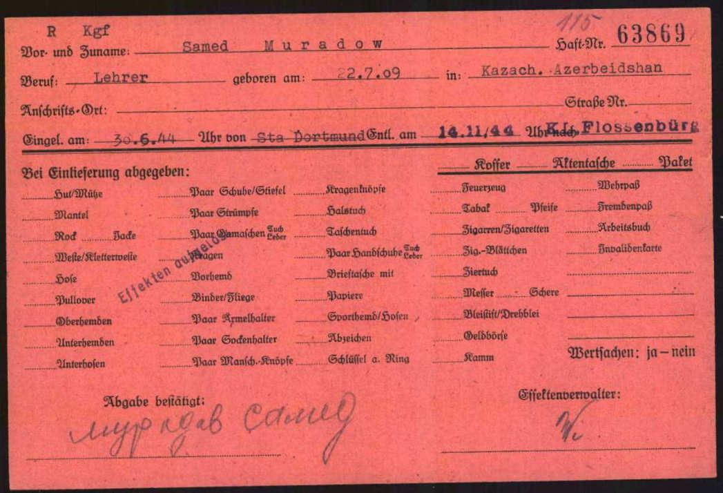 Узник №63869. Удивительная судьба азербайджанского солдата, чудом выжившего в "лагере смерти" Бухенвальд (ФОТО)