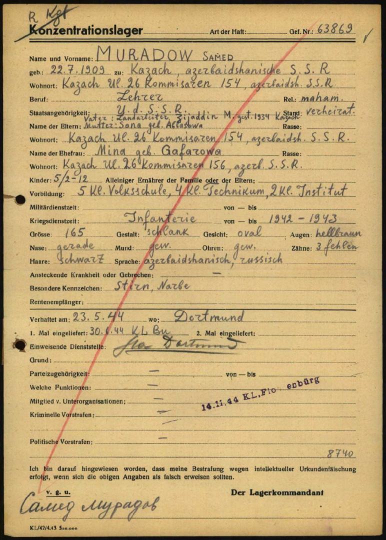 Узник №63869. Удивительная судьба азербайджанского солдата, чудом выжившего в "лагере смерти" Бухенвальд (ФОТО)