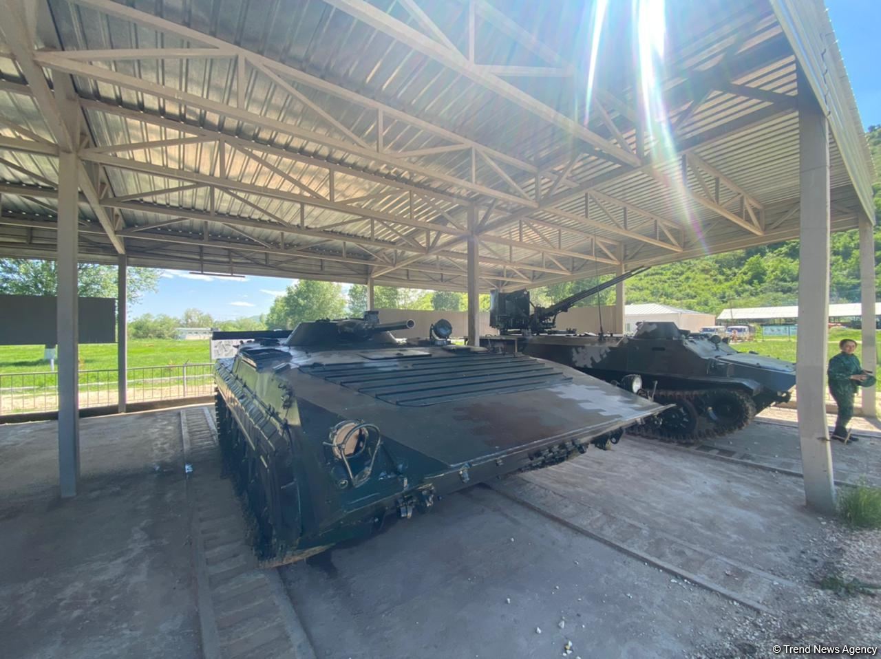 Трофейная боевая техника используется на военном полигоне в Губадлы (ФОТО)