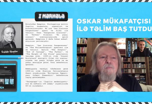 Двукратный обладатель "Оскара" Кристофер Хэмптон принял участие в открытии INTERACT Online в Азербайджане