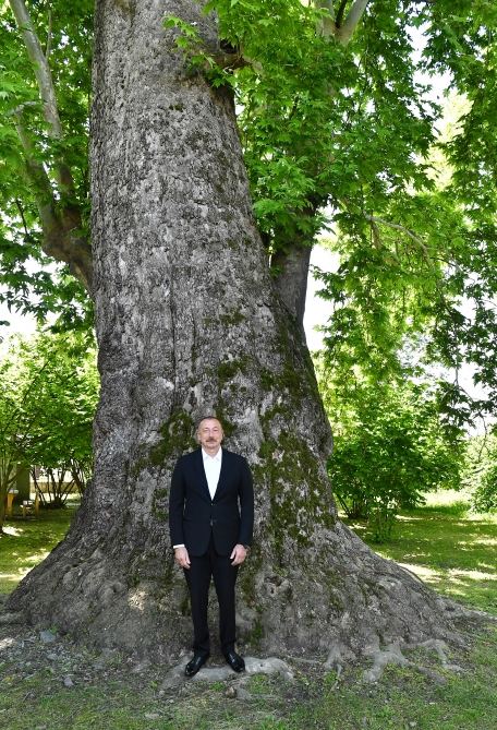 Президент Ильхам Алиев и Первая леди Мехрибан Алиева посетили среднюю школу №1 в поселке Нидж и церковь Святого Елисея «Чотари» (ФОТО)
