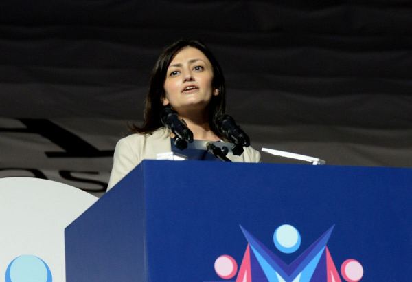 Генсек Федерации гимнастики Азербайджана обратилась к участникам IX Всемирных соревнований среди возрастных групп в Баку