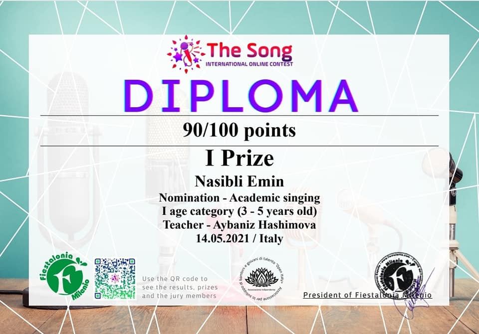 Воспитанники Айбениз Гашимовой признаны лучшими в престижном конкурсе Италии (ФОТО)