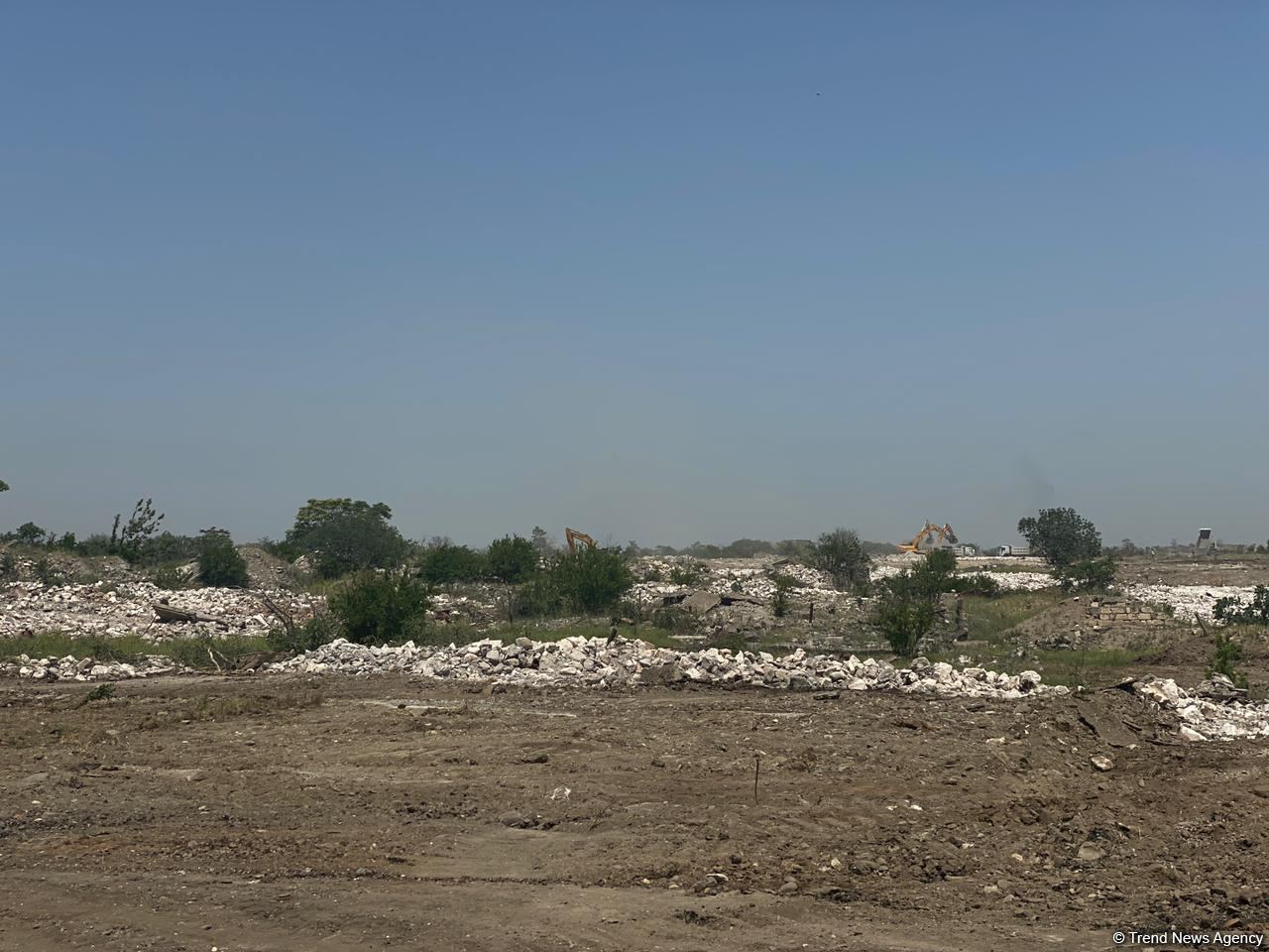 В центре Агдама ведутся работы по реконструкции (ФОТО/ВИДЕО)