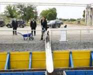 Президент Ильхам Алиев заложил фундамент нового здания Агдамской городской школы номер 1 (ФОТО)