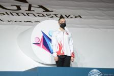 В Баку состоялась церемония награждения победителей ЧМ по аэробике среди трио и в индивидуальной программе у женщин (ФОТО)