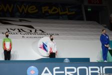 В Баку состоялась церемония награждения победителей ЧМ по аэробике среди трио и в индивидуальной программе у женщин (ФОТО)