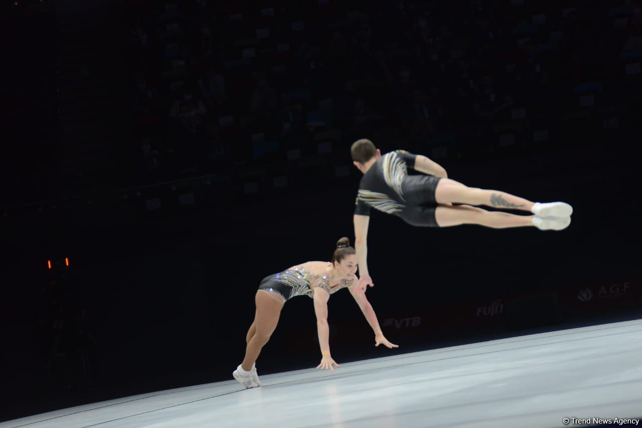 В Баку стартовал второй день 16-го чемпионата мира по аэробной гимнастике (ФОТО)