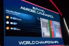 В Баку состоялась церемония награждения победителей ЧМ по аэробной гимнастике среди групп и в программе аэродэнс (ФОТО)