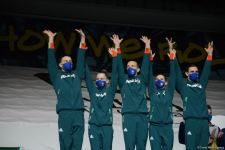 В Баку состоялась церемония награждения победителей ЧМ по аэробной гимнастике среди групп и в программе аэродэнс (ФОТО)