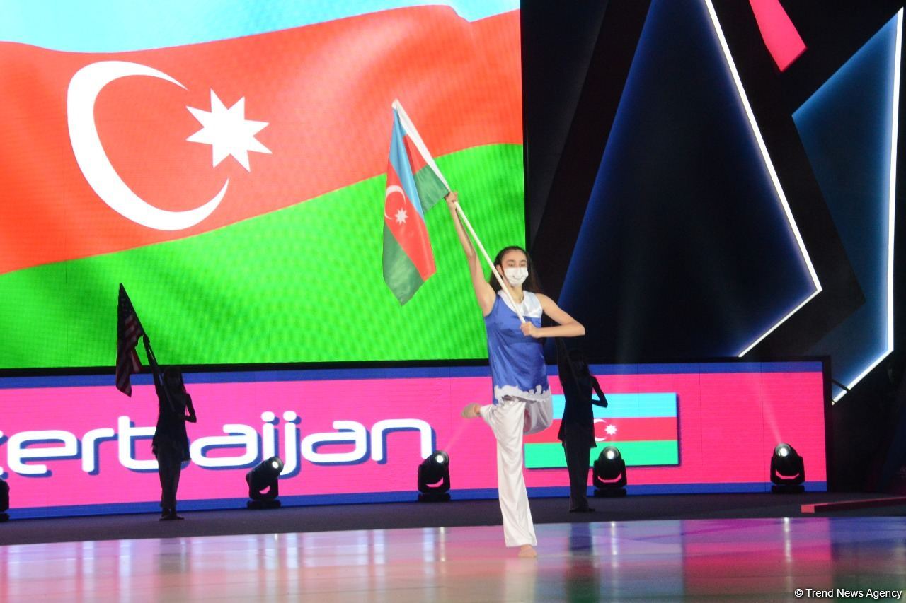 В Баку состоялась торжественная церемония закрытия 16-го чемпионата мира по аэробной гимнастике (ФОТО)