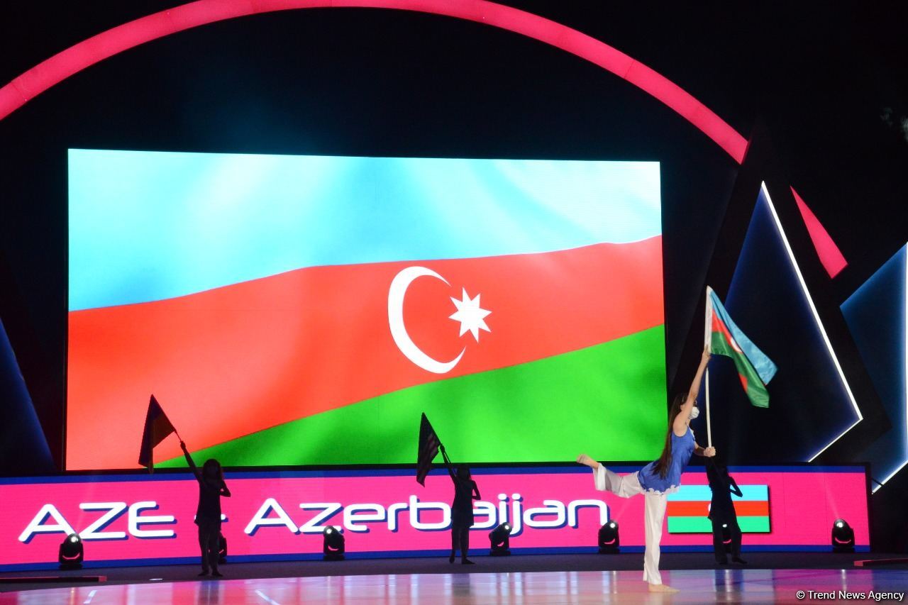 В Баку состоялась торжественная церемония закрытия 16-го чемпионата мира по аэробной гимнастике (ФОТО)
