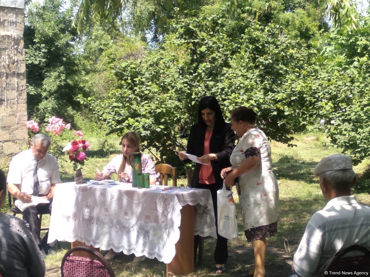 Депутат Севиль Микаилова провела очередную встречу  с избирателями в Хачмазе (ФОТО)