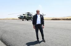 Президент Ильхам Алиев и Первая леди Мехрибан Алиева прибыли в Физулинский район (ФОТО/ВИДЕО)