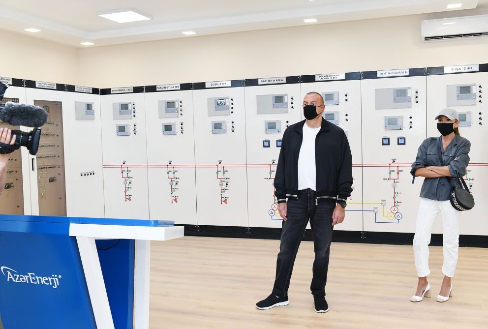 Президент Ильхам Алиев принял участие в открытии подстанции «Физули» (ФОТО) (версия 2)