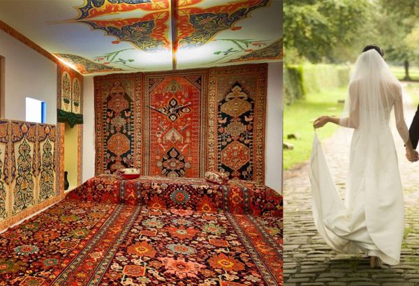 Love Story на фоне азербайджанских ковров XVII века - талисманы семейного благополучия (ФОТО)