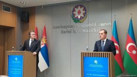 Главы МИД Азербайджана и Сербии провели в Баку пресс-конференцию (ФОТО/ВИДЕО)