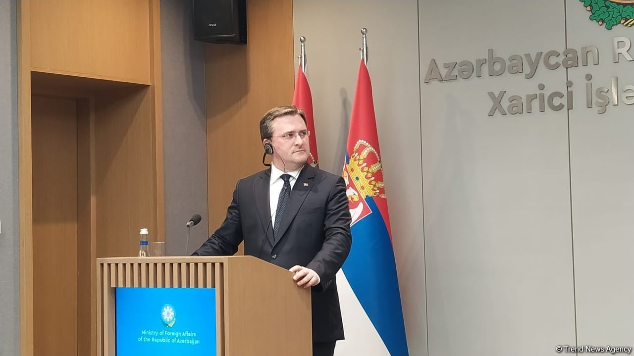 Главы МИД Азербайджана и Сербии провели в Баку пресс-конференцию (ФОТО/ВИДЕО)