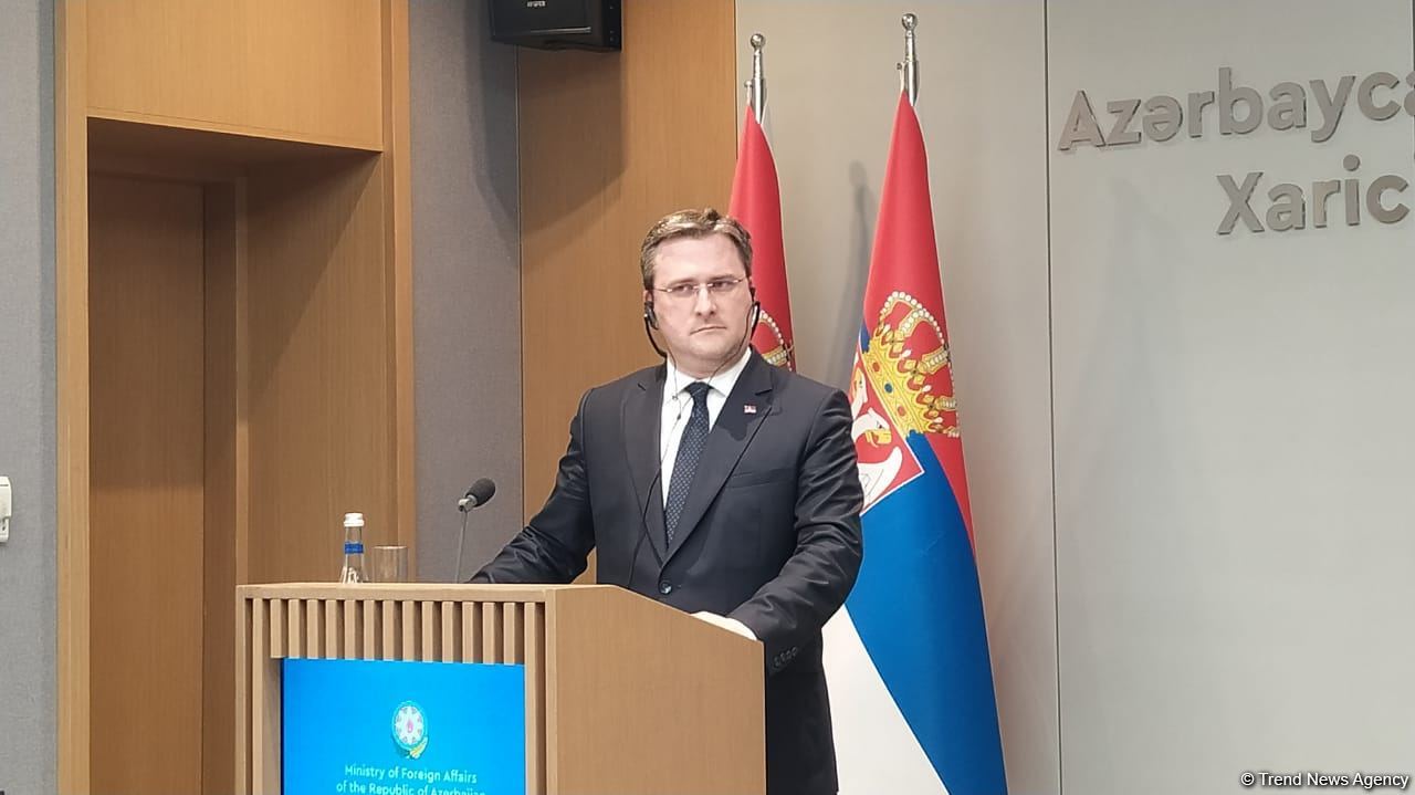 Главы МИД Азербайджана и Сербии провели в Баку пресс-конференцию (ФОТО/ВИДЕО)