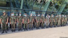 Группа азербайджанских пожарных, отправленных в Турцию для борьбы с лесными пожарами, вернулась на родину (ФОТО)