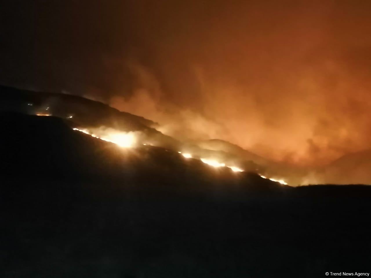 Пожар в Агсуинском районе перекинулся на лесополосу (ФОТО/ВИДЕО)