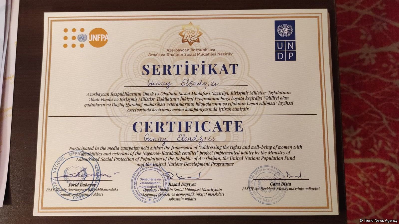 Завершилась медиа-кампания в рамках совместного проекта азербайджанского правительства и ООН (ФОТО)