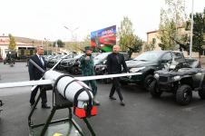 Знаменательные кадры: Президент Ильхам Алиев осмотрел БПЛА Harop в Джебраиле (ФОТО/ВИДЕО)
