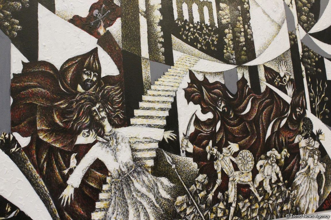 "Посвящение Агдаму" – триптих народного художника Арифа Гусейнова (ФОТО)