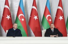 Президенты Азербайджана и Турции выступили с заявлениями для прессы в Зангилане (ФОТО/ВИДЕО)
