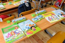 Президент Ильхам Алиев и Первая леди Мехрибан Алиева приняли участие в открытии нового здания Чарханской сельской средней школы в Шамахе (ФОТО/ВИДЕО)