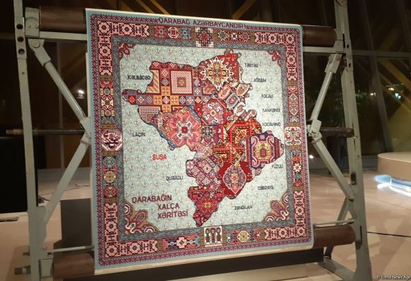 "Ковровая карта Карабаха" – в Баку представлен уникальный ковер "Победа" (ФОТО)