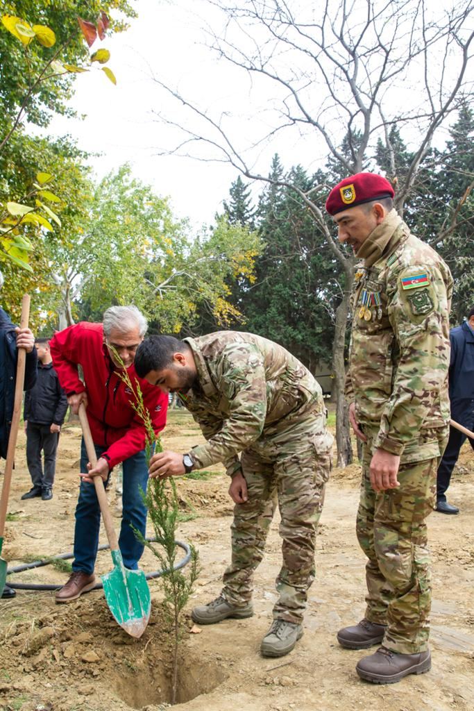 Общество охраны природы, члены семей шехидов и гази Отечественной войны провели акцию в честь Дня Победы (ФОТО)