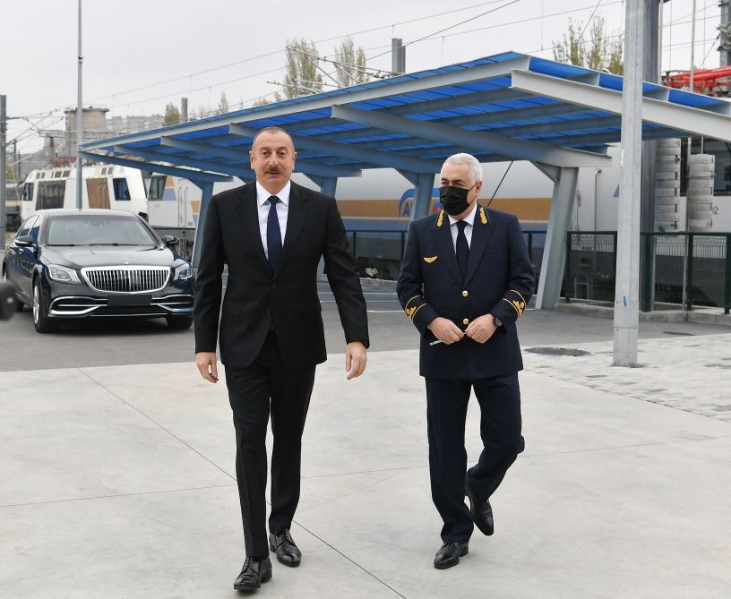 Президент Ильхам Алиев принял участие в открытии нового локомотивного депо Баладжары (ФОТО/ВИДЕО)