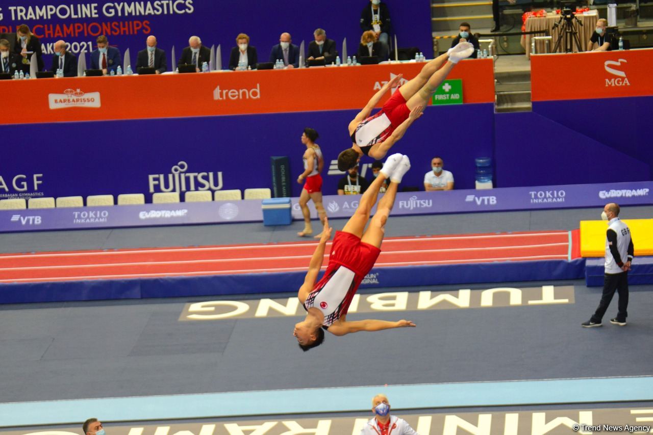 В Баку стартовал второй день ЧМ по прыжкам на батуте и тамблингу (ФОТО)