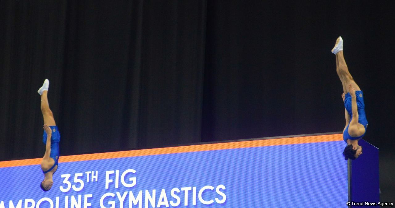 В Баку стартовал второй день ЧМ по прыжкам на батуте и тамблингу (ФОТО)