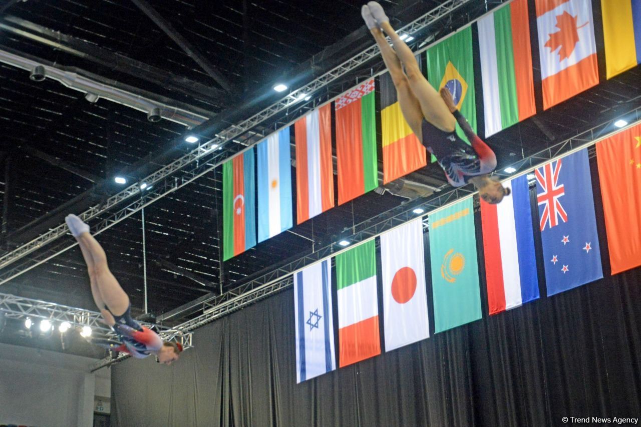 В Баку стартовал второй день ЧМ по прыжкам на батуте и тамблингу (ФОТО)