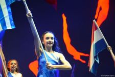 В Баку состоялась торжественная церемония закрытия 35-го чемпионата мира по прыжкам на батуте и тамблингу (ФОТО)