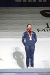В Баку прошла церемония награждения победителей ЧМ в программе прыжков на двойном мини-батуте и акробатической дорожке (ФОТО)