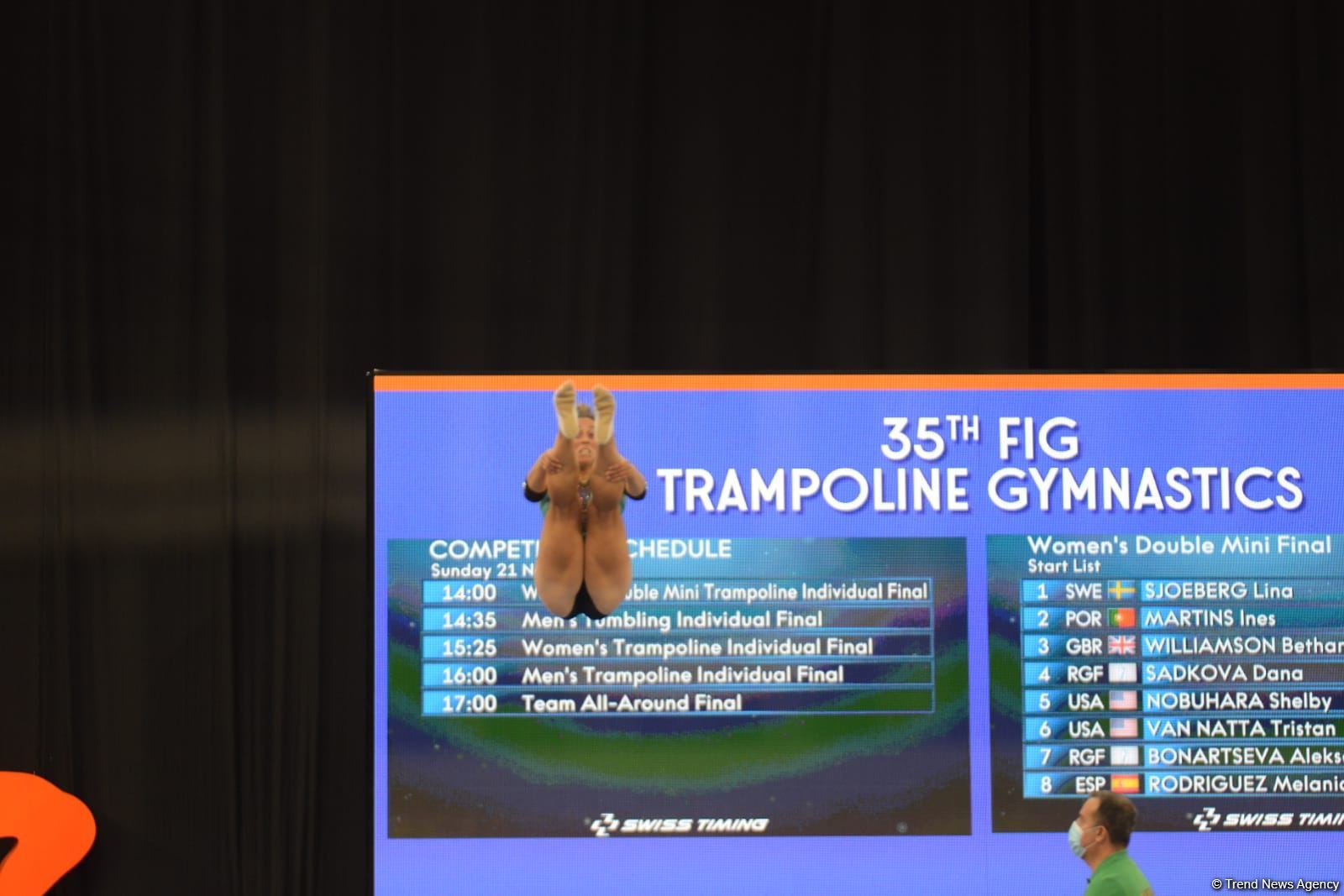 В Баку стартовал заключительный день ЧМ по прыжкам на батуте и тамблингу (ФОТО)