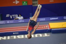 В ходе Всемирных соревнований среди возрастных групп по прыжкам на батуте и тамблингу в Баку стартовали финальные соревнования (ФОТО)