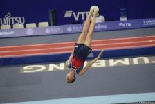 В ходе Всемирных соревнований среди возрастных групп по прыжкам на батуте и тамблингу в Баку стартовали финальные соревнования (ФОТО)